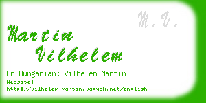 martin vilhelem business card